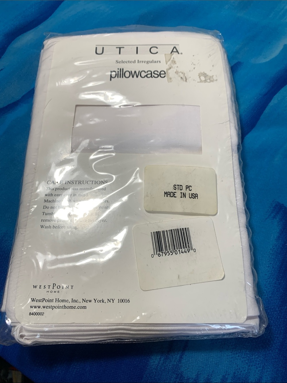 UTICA White Pillowcase - Standard Selected Irregulars Westpoint Home